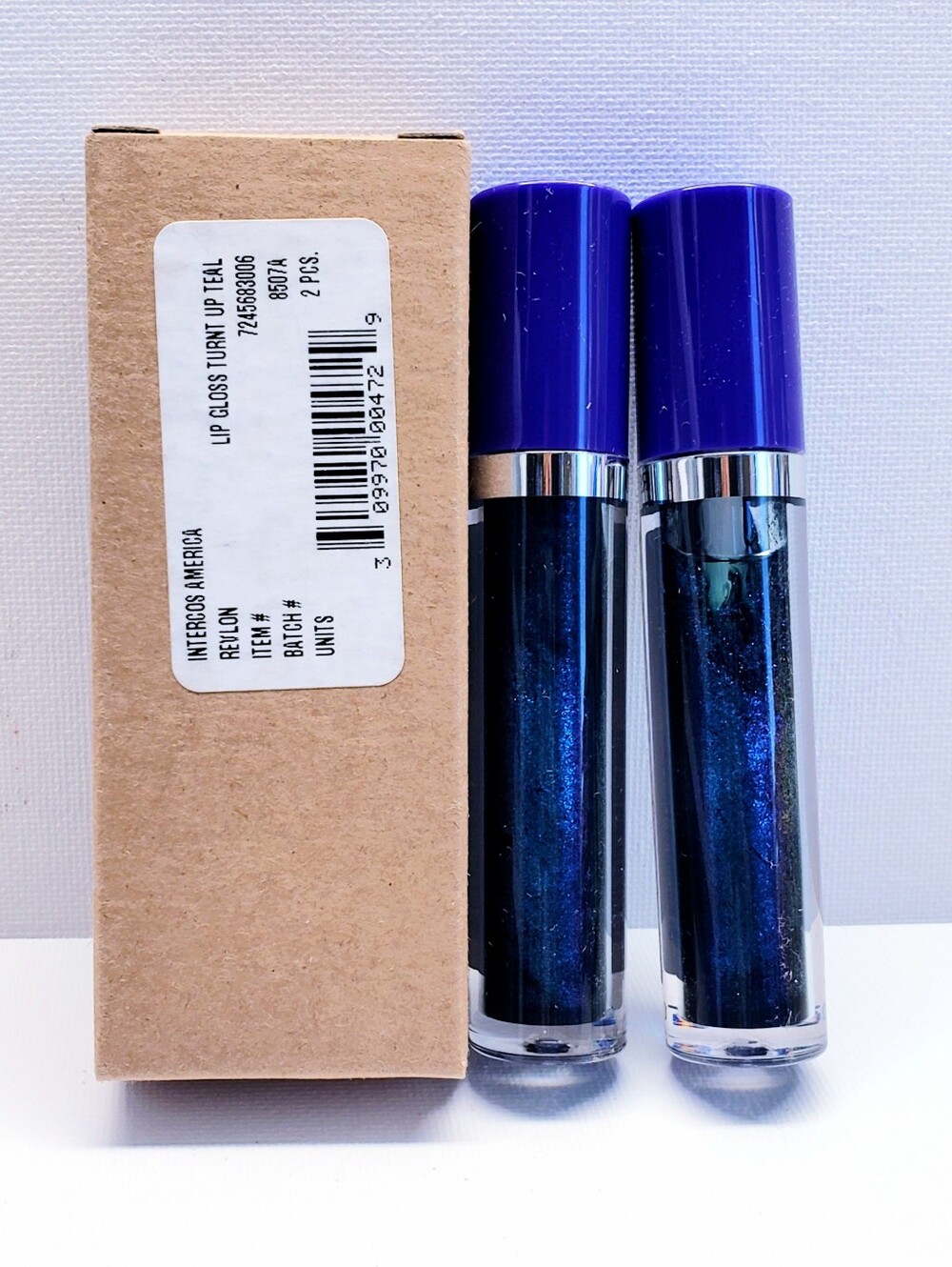 Revlon Electric Shock Lip Lacquer #202 Turnt Up Teal 0.13 fl oz (2 pcs)